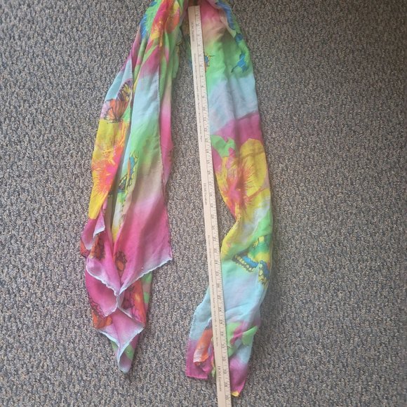 Large Neon Butterfly Scarf - Picture 5 of 8